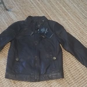 NWT boys vegan leather jacket